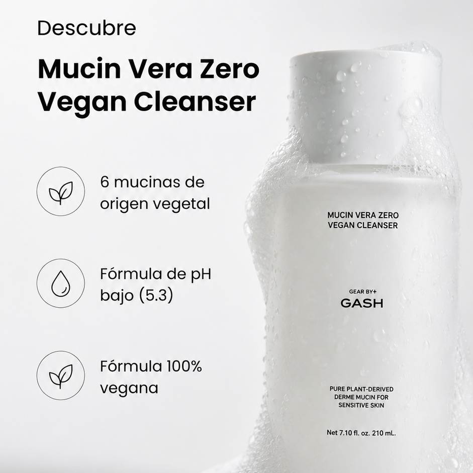 Limpiador Facial de Mucina Vegetal - EXFOLIANTE & HIDRATANTE (Vegano) - 210 ml